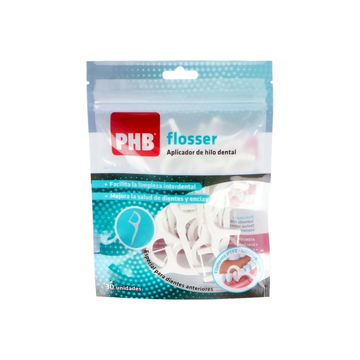 APLICADOR HILO DENTAL PHB FLOSSER PTFE 30 U