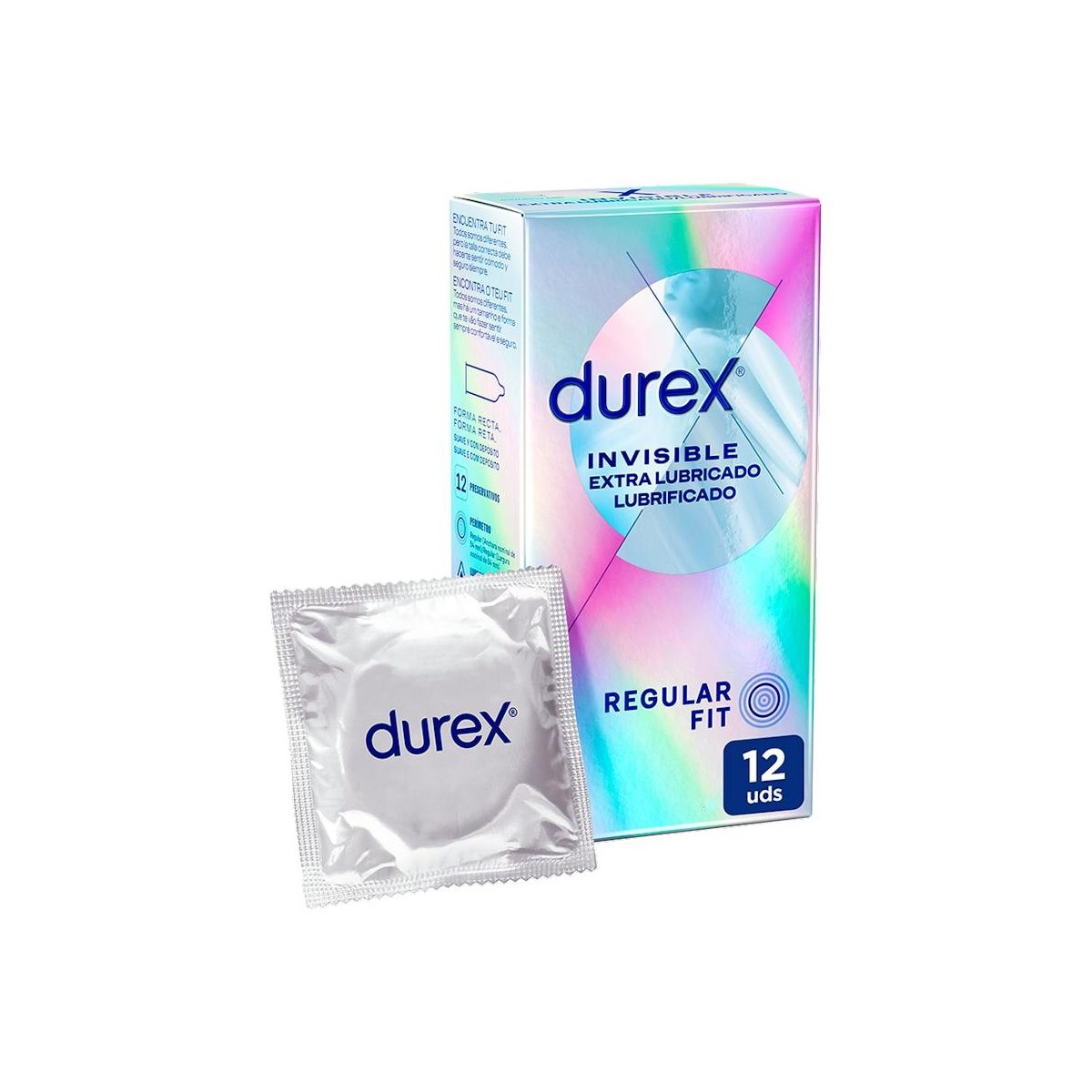 DUREX INVISIBLE EXTRA LUBRICADO 12 UD