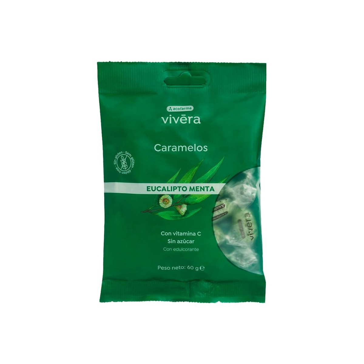 ACOFARSWEET CARAMELO EUCALIPTUS S/A 60 G BOLSA