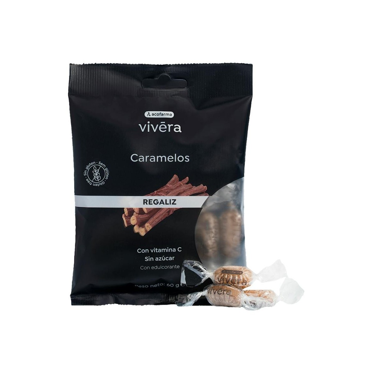ACOFARSWEET CARAMELOS REGALIZ S/A 60 G BOLSA