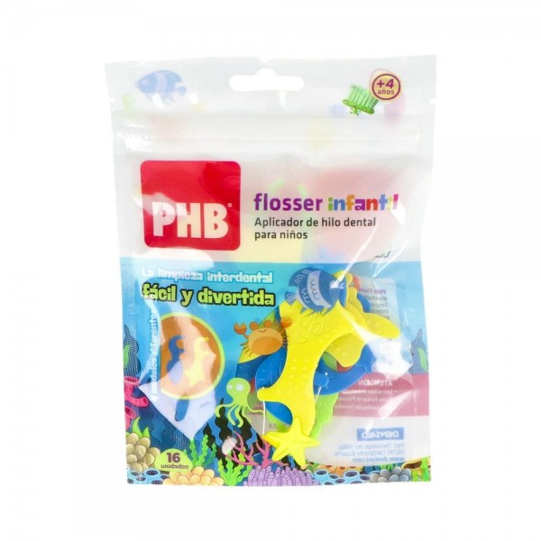 APLICADOR HILO DENTAL PHB FLOSSER INF PE 16 U
