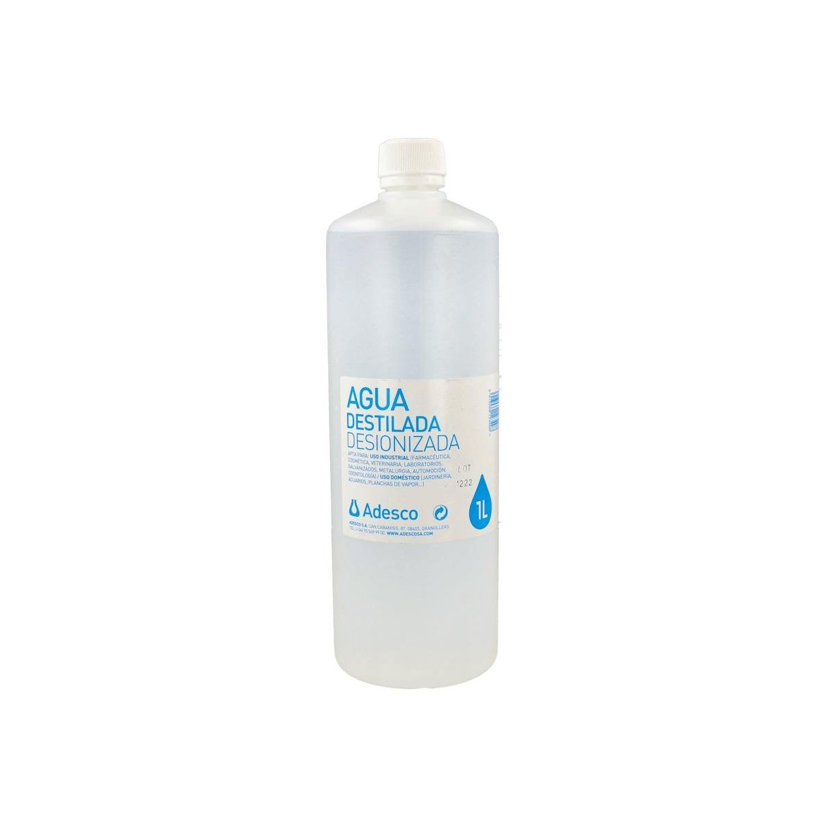 AGUA DESTILADA ADESCO (DESIONIZ)1L
